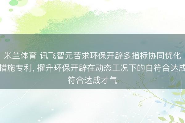 米兰体育 讯飞智元苦求环保开辟多指标协同优化达成措施专利， 擢升环保开辟在动态工况下的自符合达成才气
