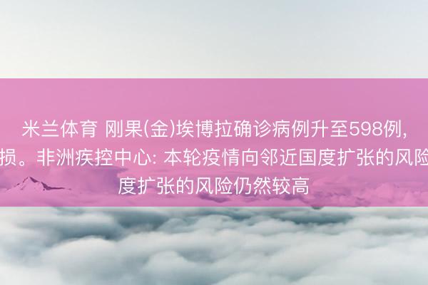 米兰体育 刚果(金)埃博拉确诊病例升至598例， 115例亏损。非洲疾控中心: 本轮疫情向邻近国度扩张的风险仍然较高